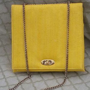 Vintage ILA of California Mustard Yellow Clutch Purse 60’s Mod